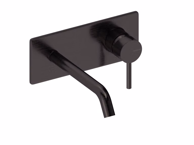 SANYCCES LOOP ColdOpen miscelatore da incasso per lavabo con sporgenza di 18 cm, nero metallizzato