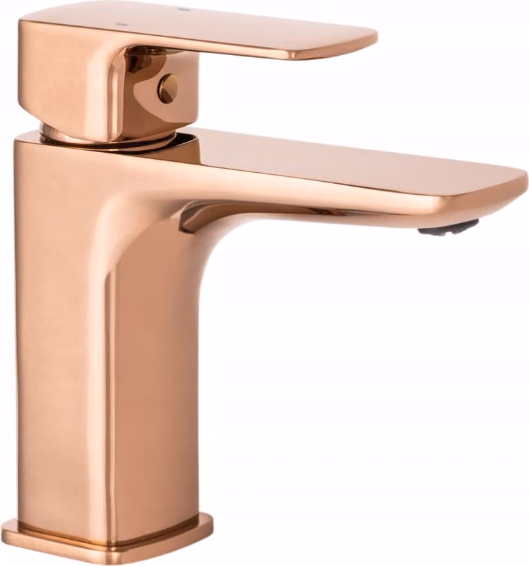 Granitan - Miscelatore lavabo - Rubinetto bagno - Rubinetto oro - ottone - CUBIC