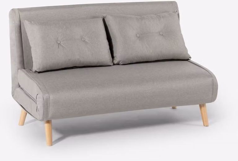 divano letto a 2 posti in stile scandinavo in tessuto Elettra - Grigio