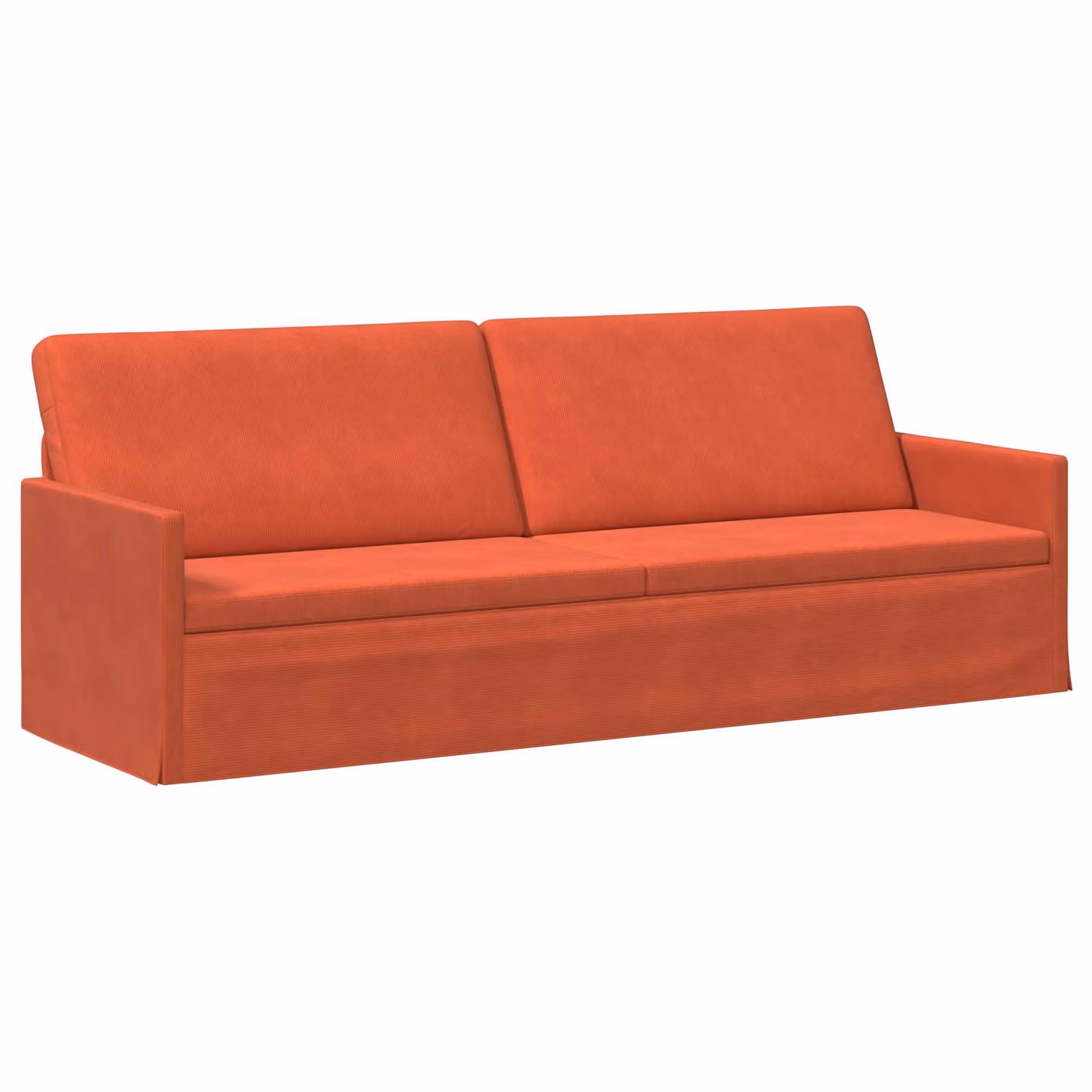 vidaXL Divano a 3 posti moderno in tessuto Rosso Arancio L: 220 cm, P: 81 cm, H: 82 cm