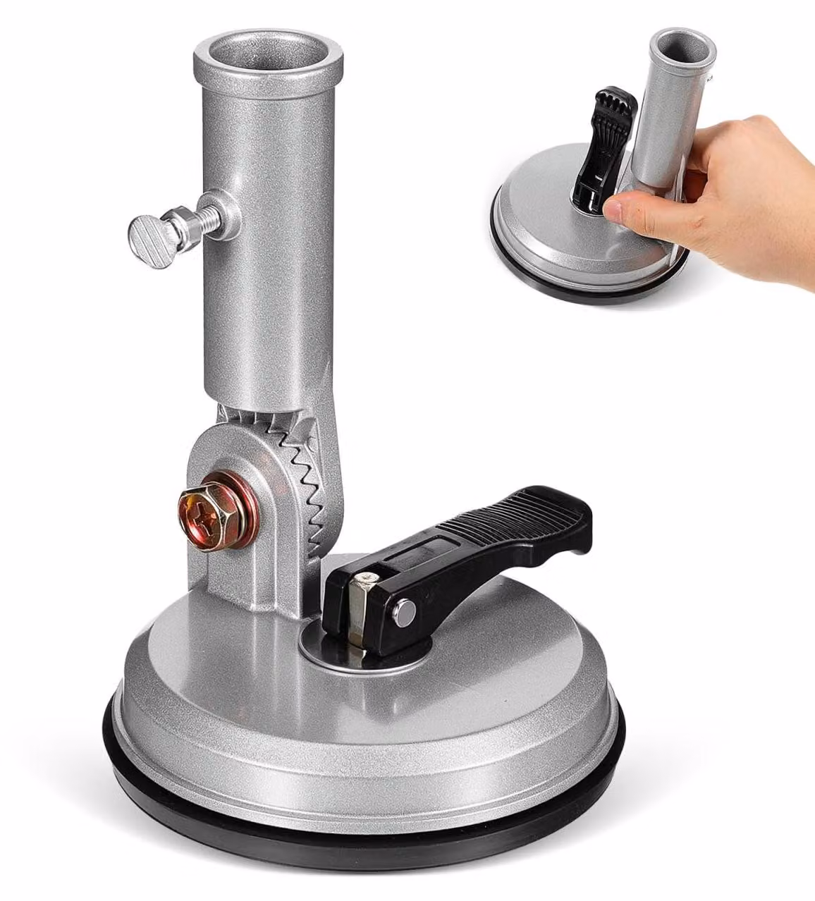Supporto per bandiera robusto - Albero per bandiera - Alluminio - Regolabile a 180° - Supporto per bandiera da parete - Adatto per auto, camper, camion - 17 x 12,5 cm
