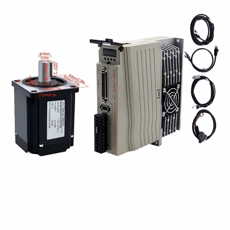 Servomotore con driver, elevata capacità di coppia, potenze multiple, opzioni di controllo versatili, 400 watt, 220 V