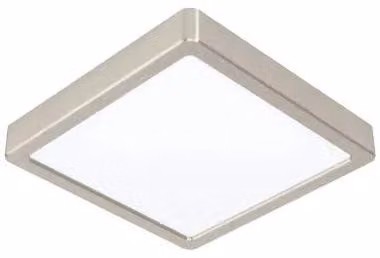 CASAYA, plafoniera a LED, 16,5W, 1800 lumen, 3000K, acciaio, finitura nichel, modello 780067
