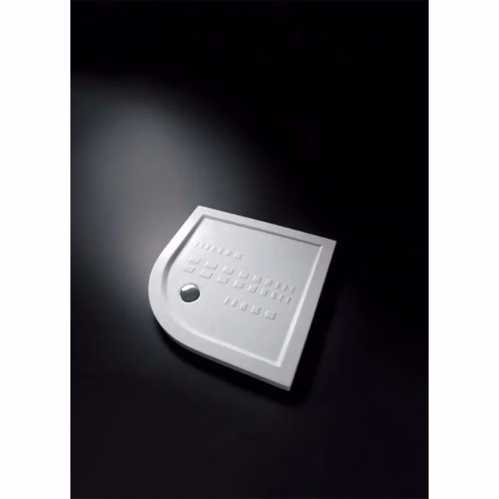 Piatto doccia angolare Coxe By Edilidrico Alabama Slim bianco L 90 x P 90 x H 5,5 cm – 2