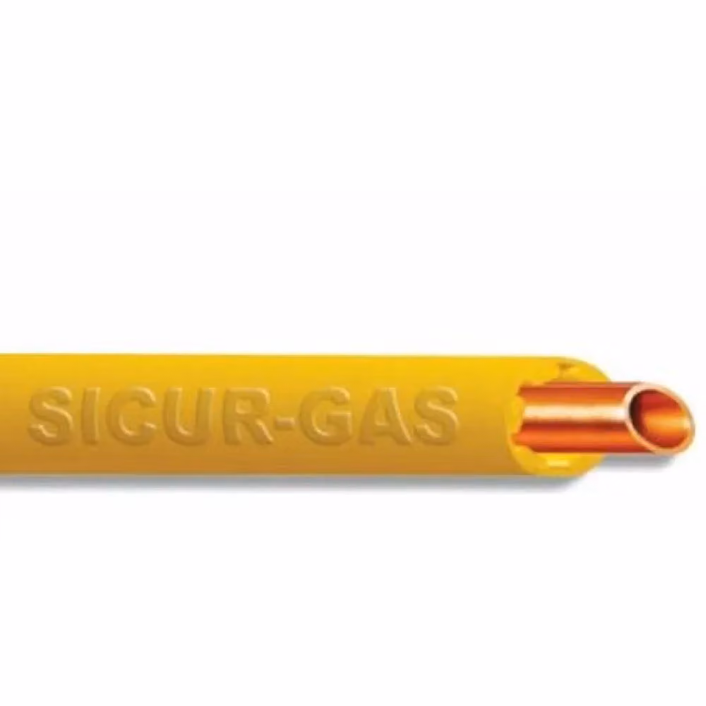 Tubo in rame rivestito per gas Coxe By Edilidrico colore giallo diametro 18 mm rotolo da 50 m – 2