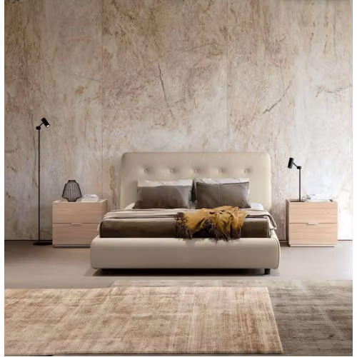 Letto matrimoniale imbottito Colombini Casa - Adagio