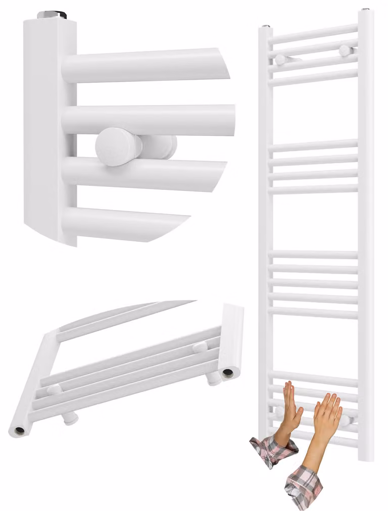 Granitan - Radiatore da bagno - Scaldasalviette - 40x120 cm - Bianco - Scaldasalviette - BRENO