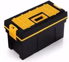 Cassetta per attrezzi Pro22 Terry in plastica nera L/P/H: 57,5 x 27,5 x 29 cm