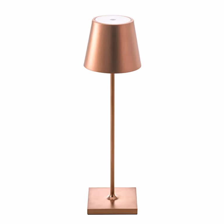 Sigor Nuindie Mini lampada da tavolo ricaricabile IP54 alluminio Easy Connect bronzo