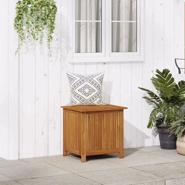 Contenitore da giardino vidaXL in legno di acacia oliato marrone L: 60 cm, P: 50 cm, H: 58 cm – 1