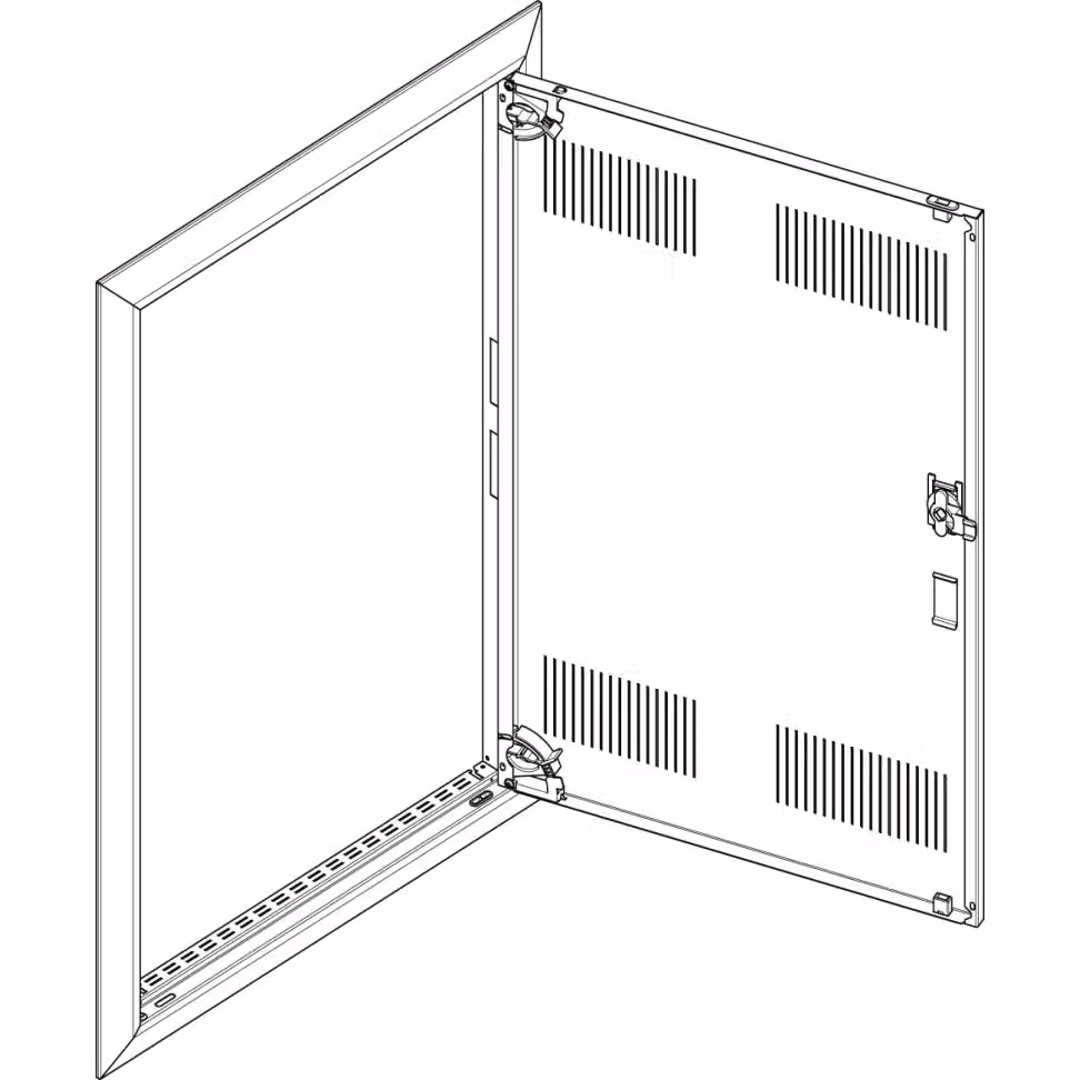 Telaio ABN + porta con fessura di ventilazione 2x5 per centralina di distribuzione da incasso, a 2 file GBRU25TL