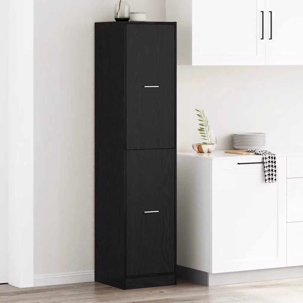 Armadio da dispensa moderno vidaXL nero con ante a battente L/P/H: 40 x 41 x 174.5 cm