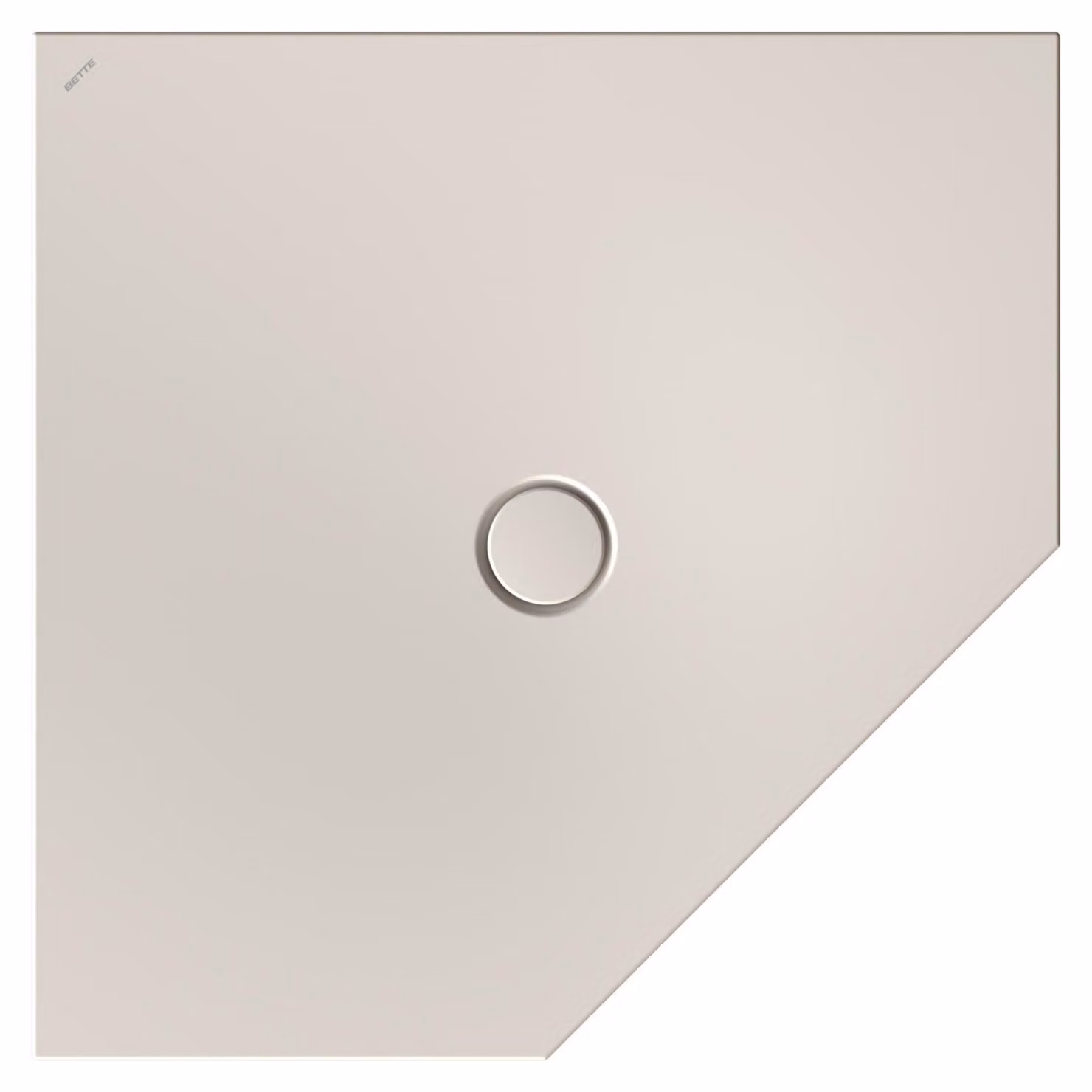 BetteFloor Caro receveurs de douche pentagonaux avec BetteGlasur Plus, 1000x1000mm, 7211-423PLUS, 7211-423PLUS