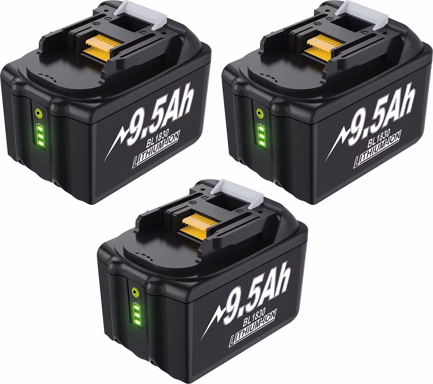 Batteria, capacità 9500mAh, ampia compatibilità, 3 9,5ah, 18V