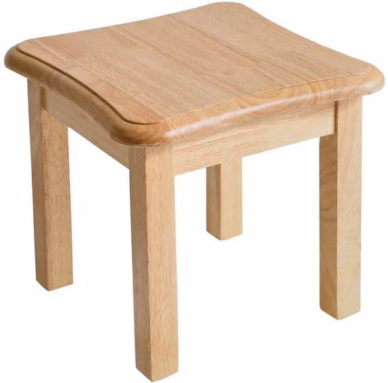 Unyqoos®: Sgabello in legno multifunzionale, 27 cm di altezza – Realizzato in legno massello, capacità di carico fino a 100 kg, base stabile con 4 piedini antiscivolo, rifinito a mano e verniciato, privo di BPA, compatto, ideale per casa e giardino