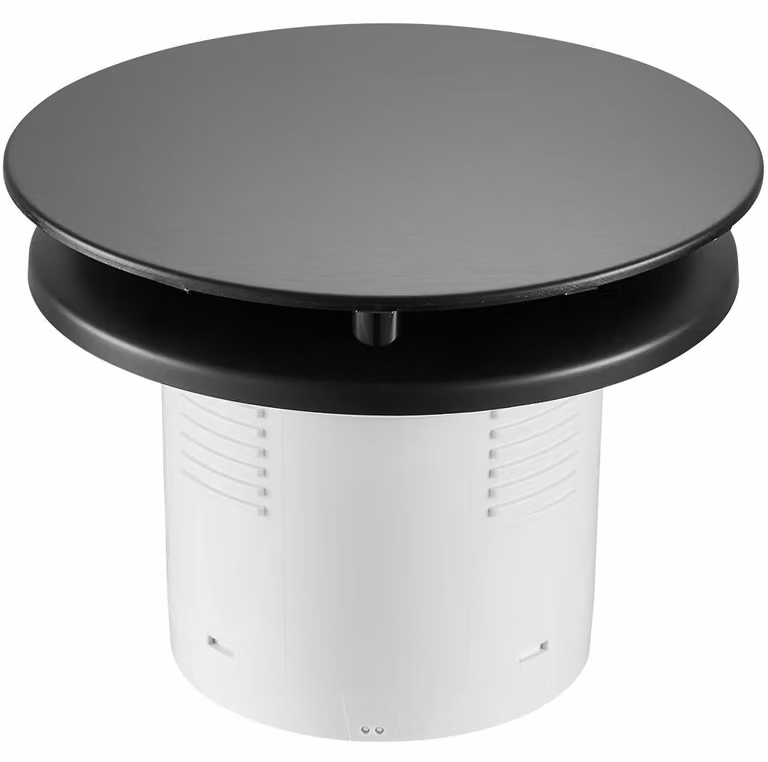 CERANO - Ventilatore assiale rotondo per bagno con funzione di spegnimento ritardato - 12 W, diametro del condotto 100 mm - nero opaco