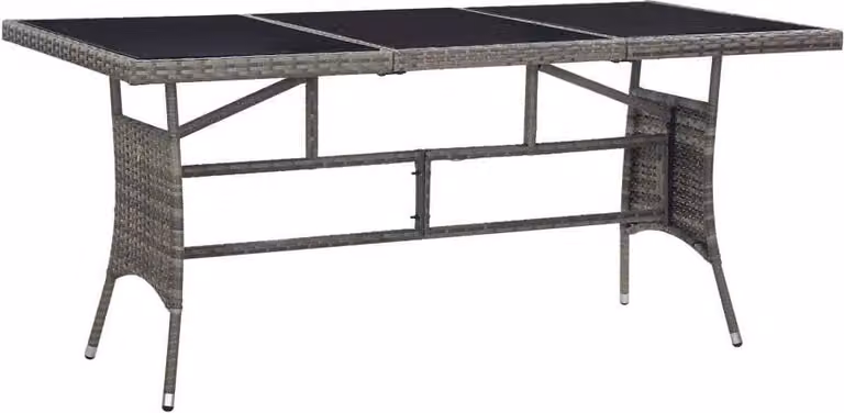 Maison Exclusive - Tavolo da giardino grigio 170 x 80 x 74 cm in polyrattan