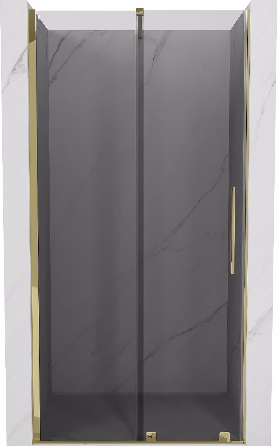 Mexen Velar porte doccia scorrevoli 90 cm, grafite, dorate - 871-090-000-41-50