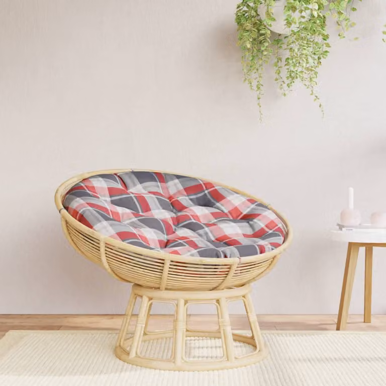 vidaXL Cuscino Rotondo Rosso Multicolore in Tessuto Oxford con Riempimento in Silicone Ø 100 x 11 cm