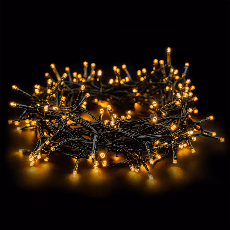 Ghirlanda luminosa a LED Emos modello Classic a luce calda, lunghezza 12 m, 120 LED, 230 V con spina, con funzione timer, adatta come illuminazione natalizia per interni ed esterni, grado di protezione IP44, temperatura di colore: bianco caldo