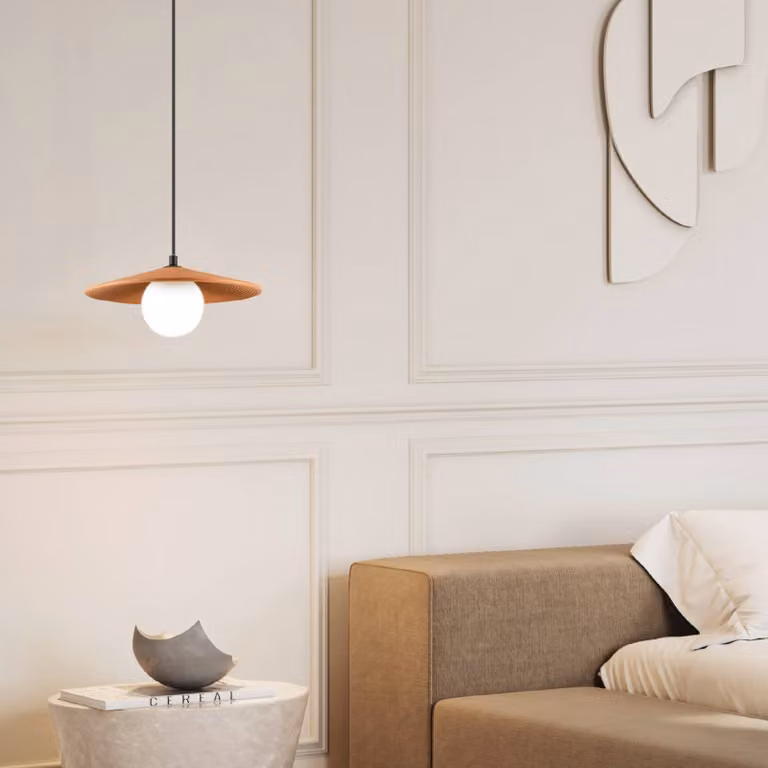 Zambelis Lampada a sospensione 2598, dimmerabile, Terracotta, Soggiorno / Sala da pranzo, Gesso / Argilla, Lampada a sospensione