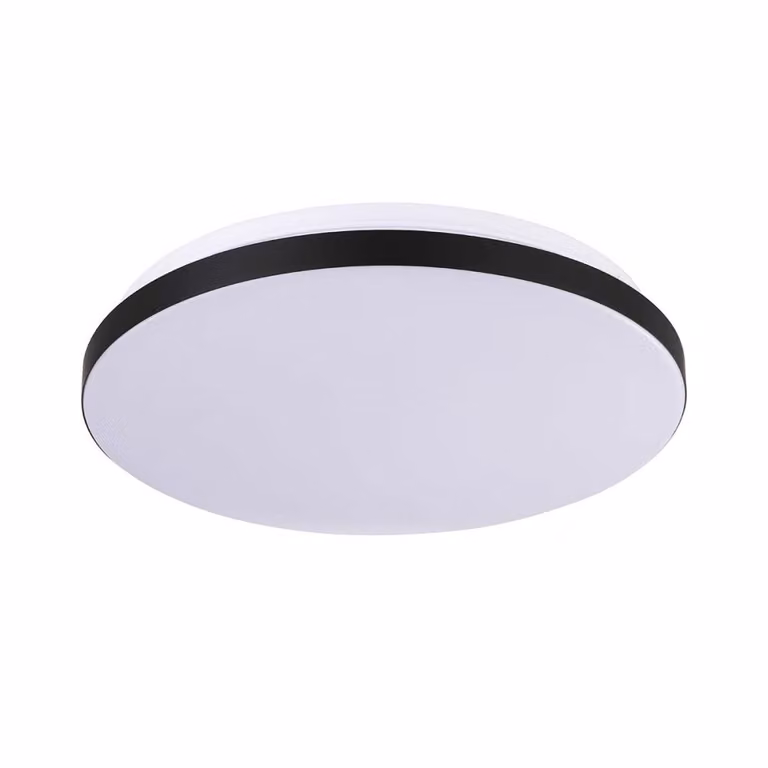 Lampada da soffitto a LED, diametro 33 cm, 18W, 4000K, colore nero, design moderno