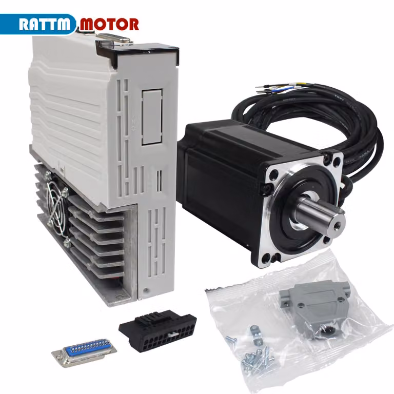 Servomotore industriale da 1000W con freno - Coppia: 1,27 Nm - 208-240V AC, per automazione di precisione