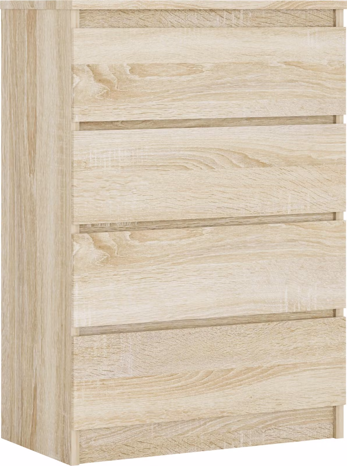Cassettiera con 4 cassetti, colore: rovere Sonoma, 101 x 70 x 39 cm