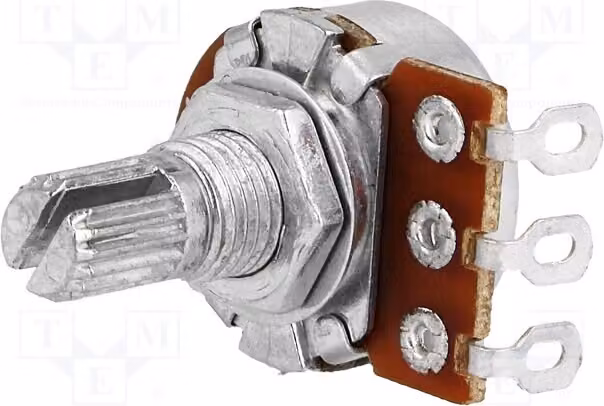 2 potenziometri: 1 giro, variazione del 20%, 63mW, 2,2kΩ, 6mm, codice prodotto R16148-1A-1-A2K2, potenziometro a carbone