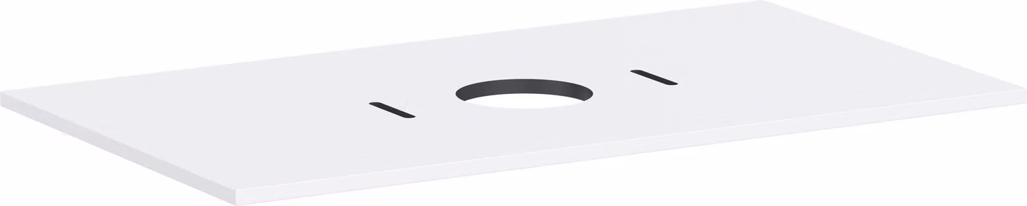 hansgrohe Xilesa E Console avec découpe au centre pour lavabo à poser sans trou de robinetterie, 980x550x16mm, 54276700, 54276700
