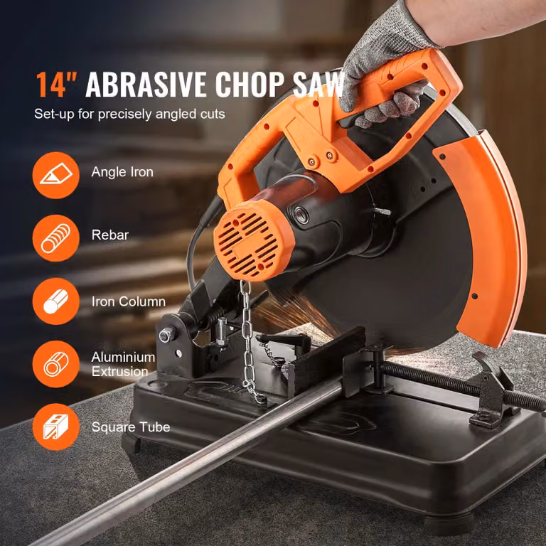 Troncatrice angolare - Sega circolare da banco - 2300W - Troncatrice e sega circolare - Tavolo da taglio - Diametro lama: 14"/355mm