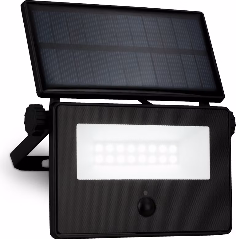 Applique solare a LED per esterni, nera, incl. sensore IR