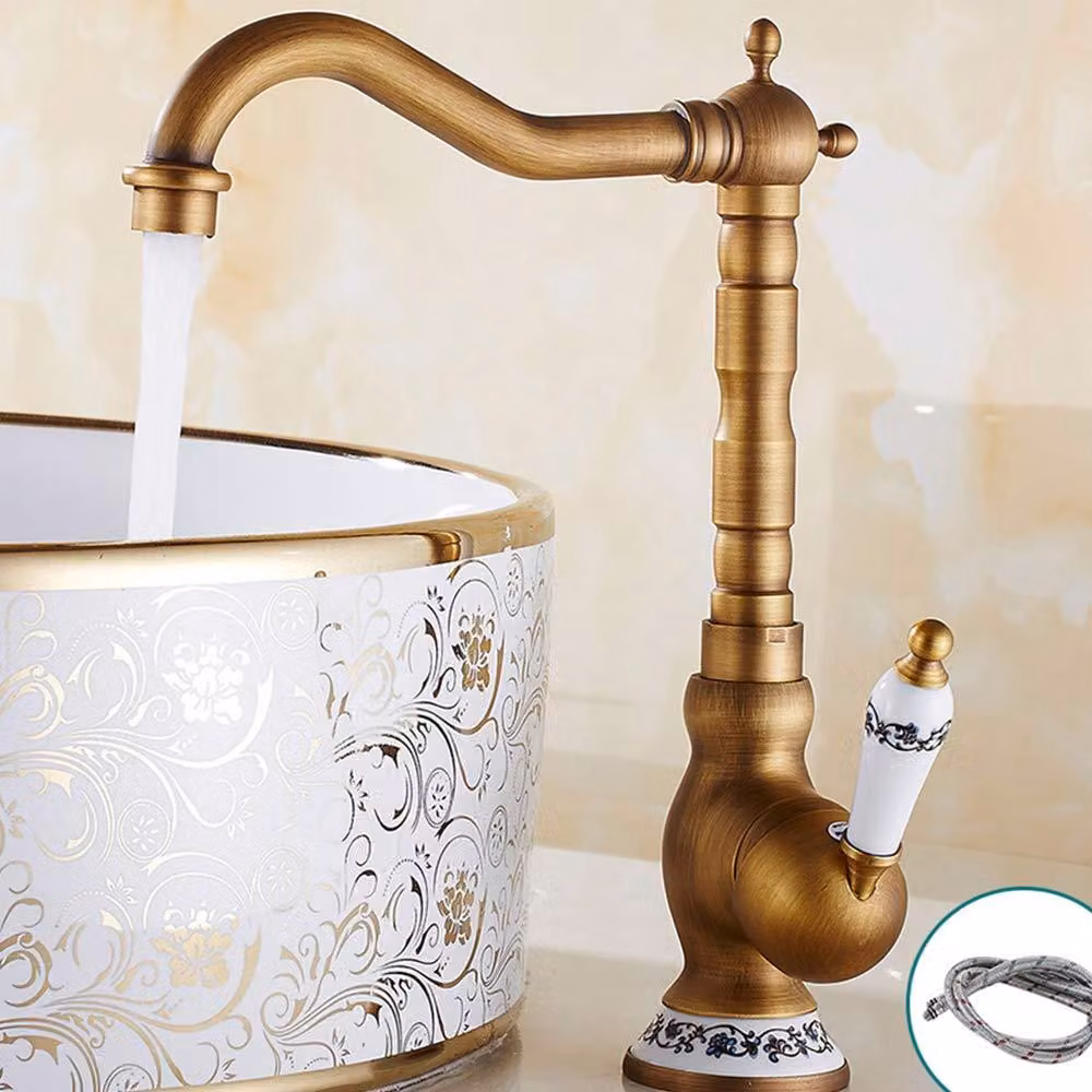 Miscelatore monocomando per cucina, girevole a 360°, in ottone/Vetroceramica, altezza 320 mm
