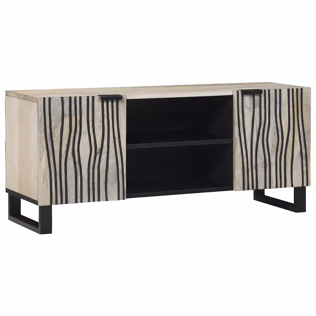 Unità TV moderna vidaXL in legno bianco, L 105 x P 33 x H 46 cm