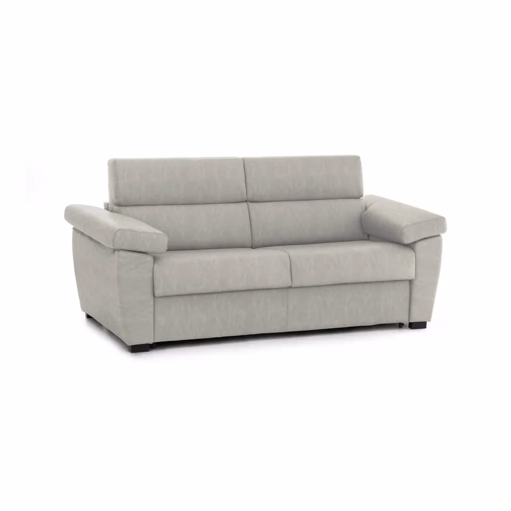 Divano Letto 2 Posti DMORA Beige con Coperture Sfoderabili e Funzione Letto Made in Italy L: 185 cm, P: 95 cm – 2