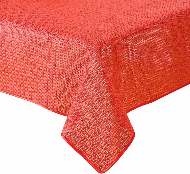 Tovaglia per tavolo da giardino - Antiscivolo e resistente agli agenti atmosferici - 160 cm - Rosso - Materiale espanso morbido