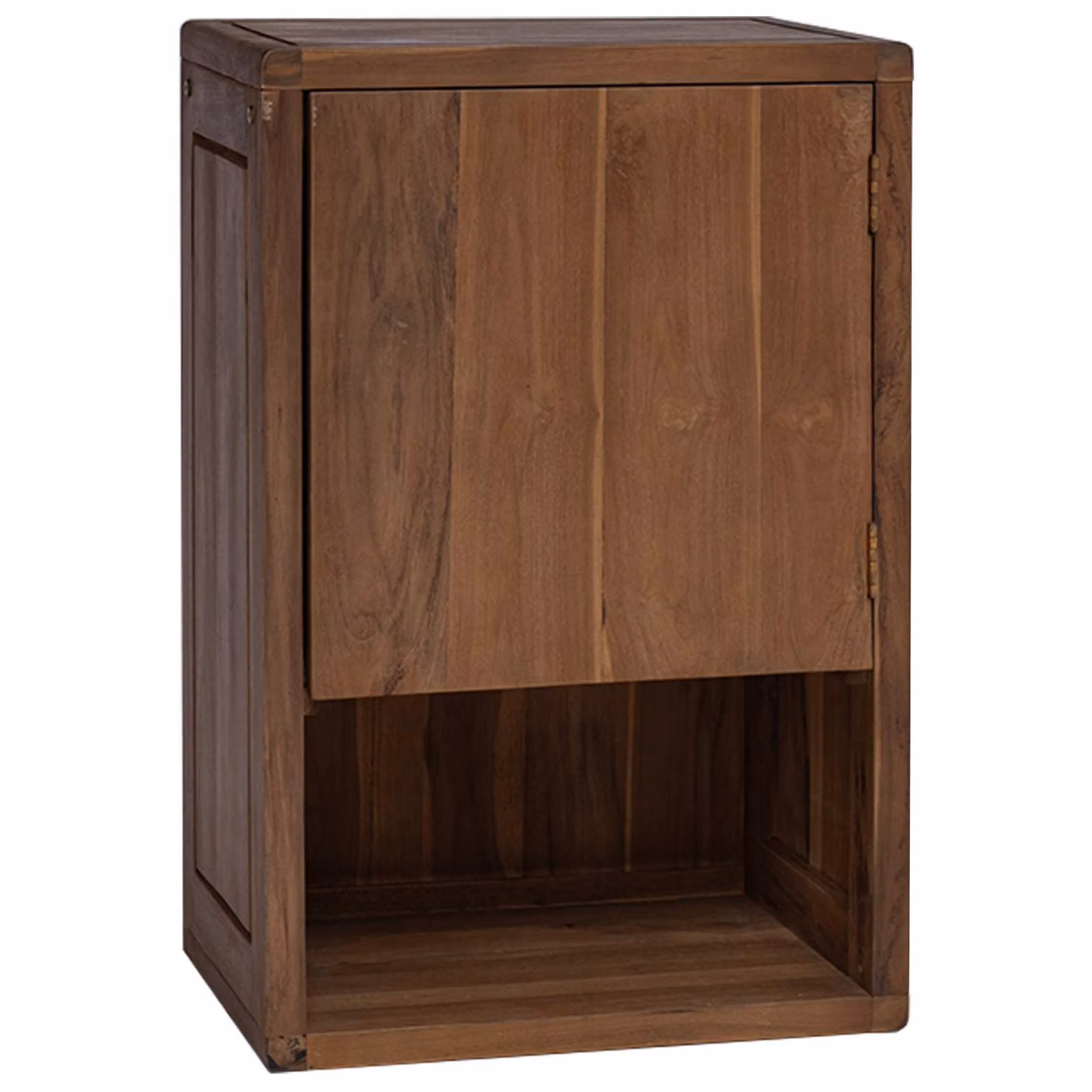 Mobiletto da bagno vidaXL in legno di teak marrone con ante a battente e ripiani interni L/P/H: 45 x 30 x 70 cm