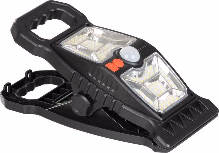 Lampada Strend Pro, 92x LED, 600lm, ricarica solare, sensore di movimento, uscita USB-C