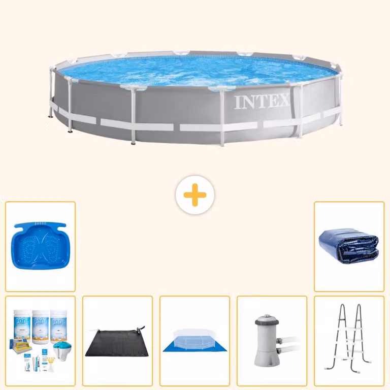 Struttura per piscina a forma di prisma - 366x76 cm - composta da 8 elementi - modello S20534