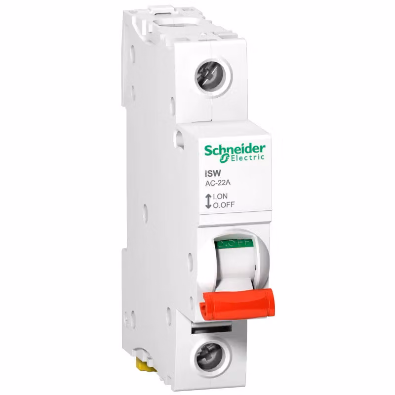 Interruttore sezionatore Schneider Electric iSW, 1 polo, 63 A, 240 V CA, manopola rossa A9S66163