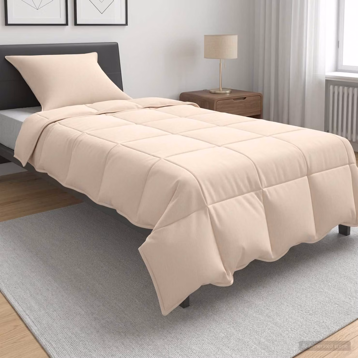 Set di 2 Piumoni Estivi vidaXL in Kapok Naturale e Poliestere, Beige, Traspirante e Anallergico