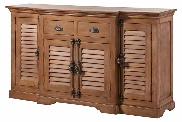 MASSIVMOEBEL24 | Credenza TOULOUSE #08 in Legno di Mango Oliato Beige - 160x45x90