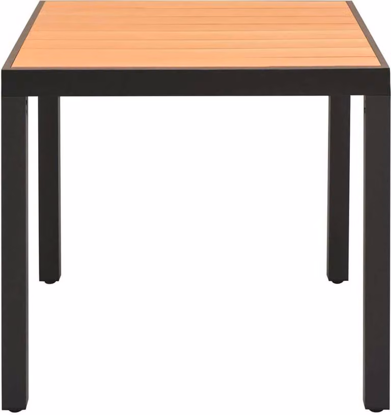 Tavolo da Giardino Marrone 80x80x74 cm cm in Alluminio e WPC