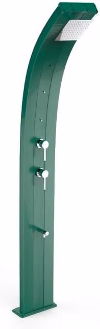 Doccia Tradizionale in Alluminio Dada con Miscelatore, Lavapièdi e Nebulizzatore Arkema Design Colore Verde Scuro Cv-D355/6016