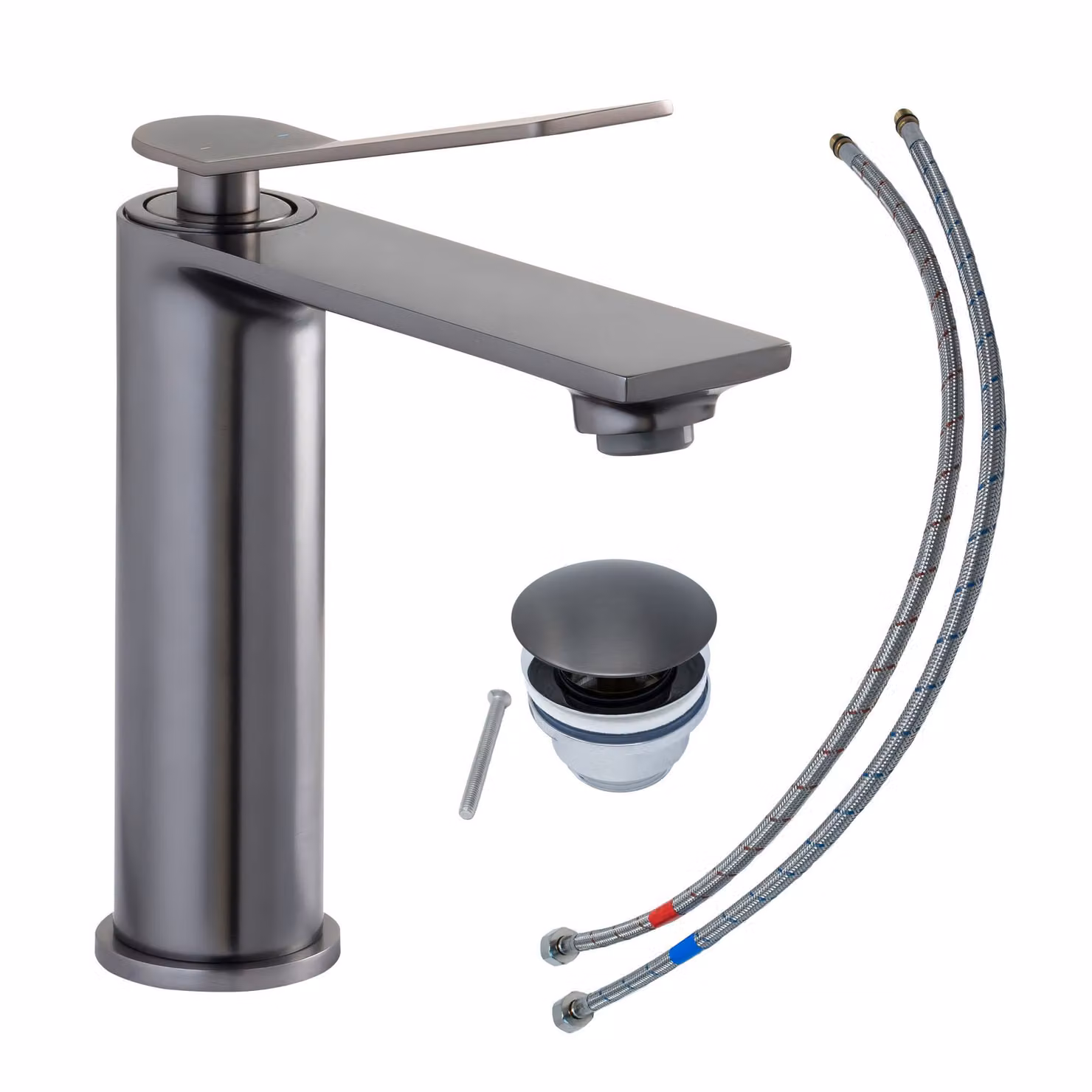 Miscelatore per lavabo SCHÖNER WOHNEN collezione VIOLA M, industriale, rubinetto adatto ai lavabi a parete del vostro bagno