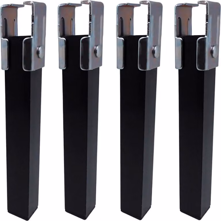 Set di 4 gambe pt25 35x35x255 mm senza rullo, nero 96402 micel