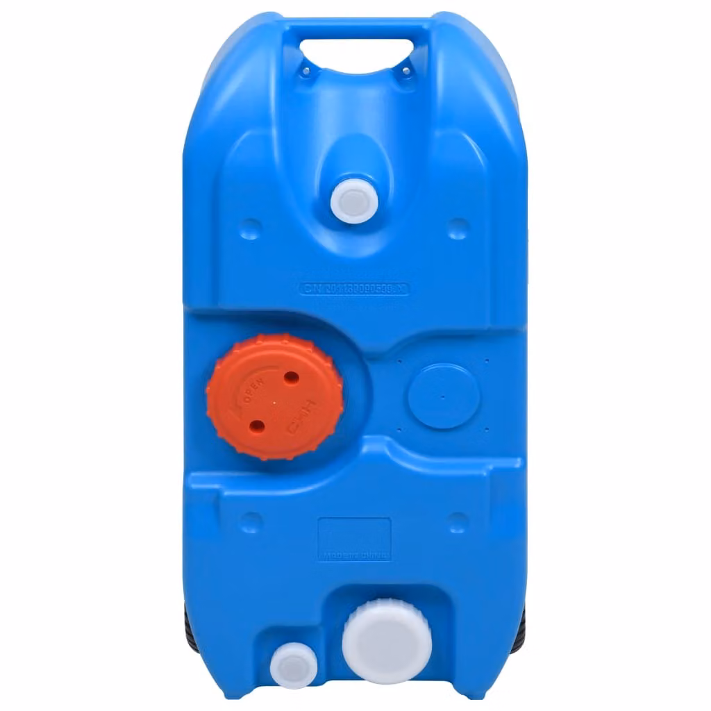 Serbatoio d'Acqua con Ruote per Campeggio 40 L Blu