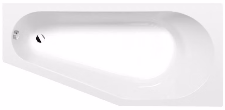 Vasca da bagno salvaspazio TIGRA 150 x 75 x 46 cm, destra, bianco