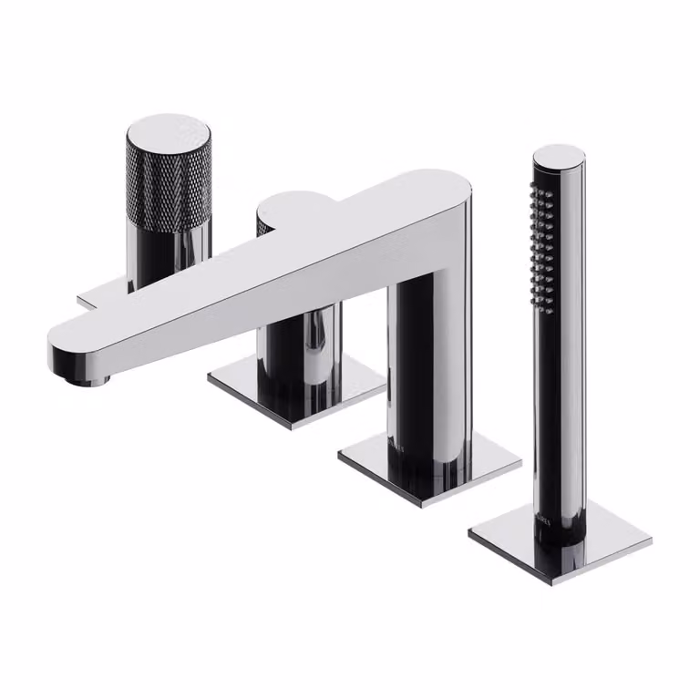 Omnires CONTOUR CT8032CR Miscelatore per vasca a 4 fori, cromato