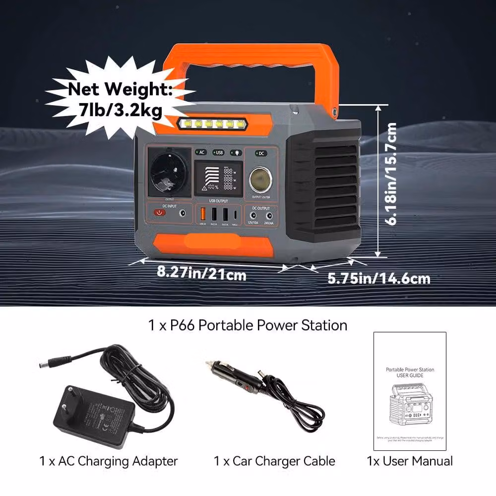 Centralina portatile – Alimentazione mobile – Power bank – Batteria di riserva – Capacità di 62.400 mAh